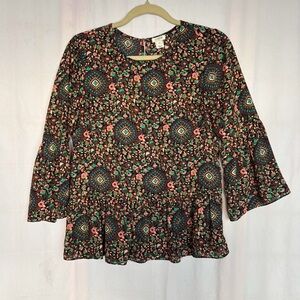 J. Crew fun and lightweight printed blouse